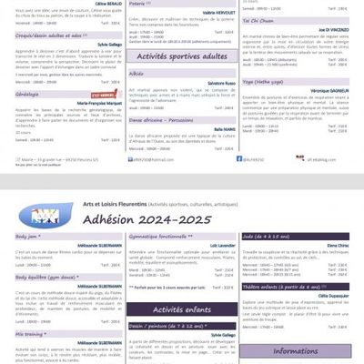 ALF - (erratum) PLANNING DES ACTIVITÉS 2024 2025
