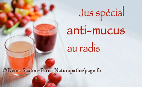 Jus spécial anti-mucus au radis