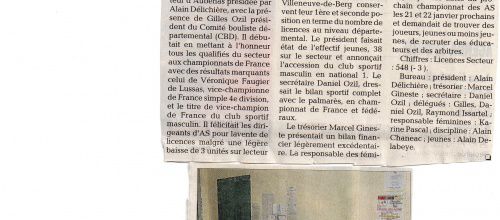 ASSEMBLEE GENERALE SECTEUR AUBENAS