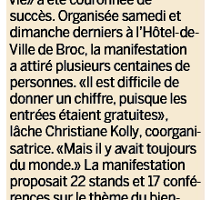 Salon bien-être Broc 2015 - Presse