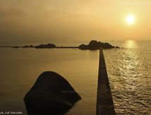 Jetée de Porz Gwenn au coucher du soleil