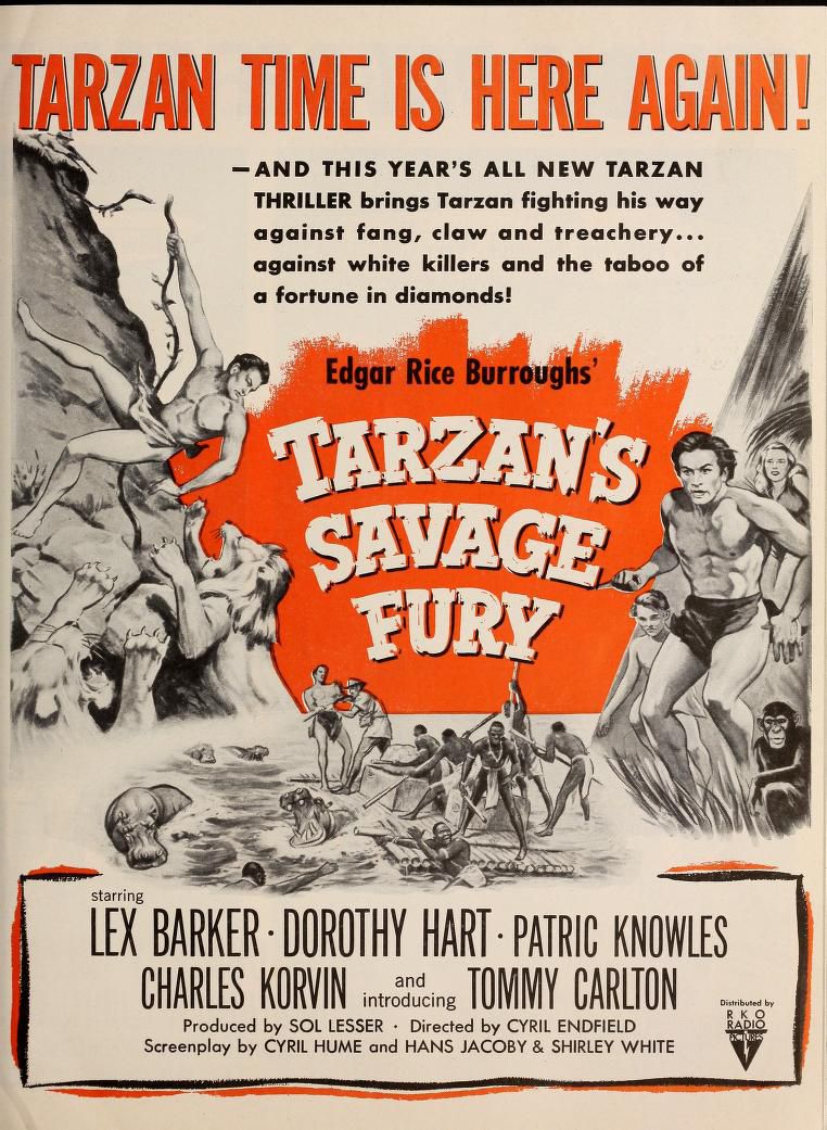 TARZAN'S SAVAGE FURY BOX OFFICE USA 1952