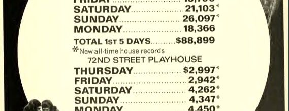 BOX OFFICE USA DU 6 FEVRIER 1968 AU 12 FEVRIER 1968