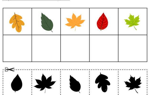 Fiche activité automne sur les silhouettes