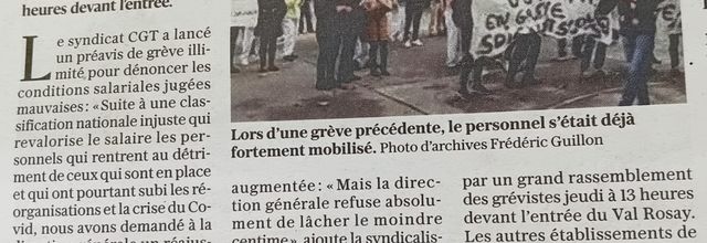 La presse annonce la grève illimitée sur notre UGECAM 