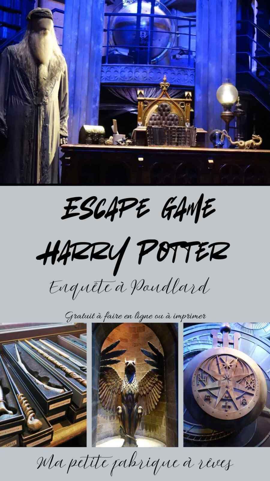 Escape game anniversaire Harry Potter Enquête à Poudlard Gratuit à imprimer ou en ligne
