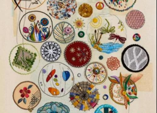 Le lien :  Jeu de cercles brodés par Maïté