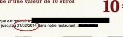 31 jours en février ....