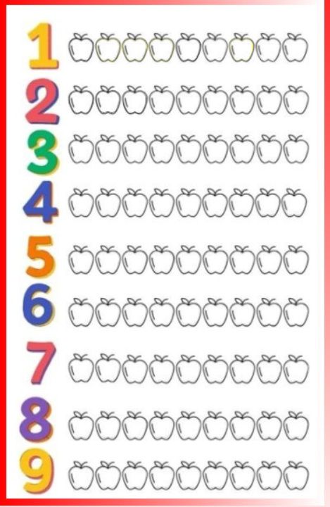 mathématiques, 1 à 9, réaliser des collections