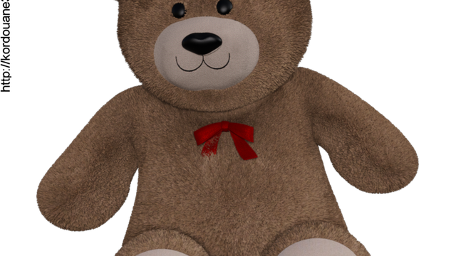 Tube d'ours en peluche marron (render-image)