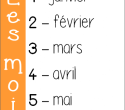 Affichage des mois