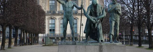 Jardin des Tuileries, Galerie du Bord de l'eau : Les fils de Caïn de Paul Landowski