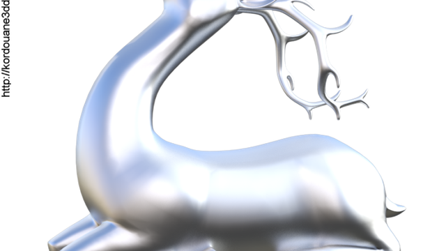Tube cerf argent (render-image)