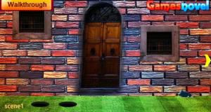 Rock bricks wall escape