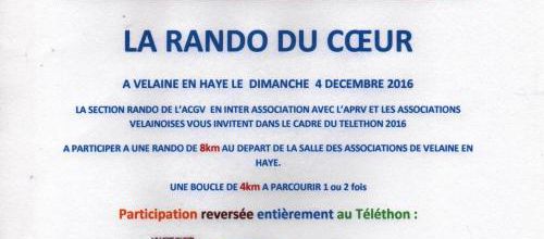 RANDO ACGV POUR LE TELETHON