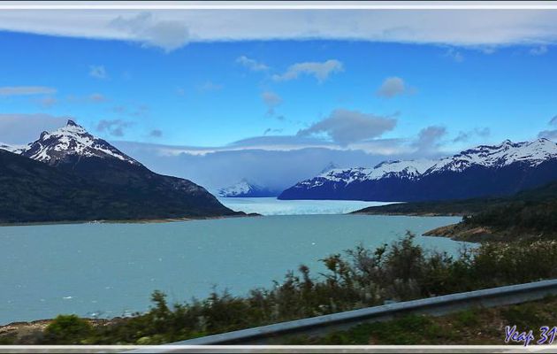 Le Brazo Rico du Lago Argentino avec le glacier Perito Moreno et le Cerro du même nom - Patagonie - Argentine