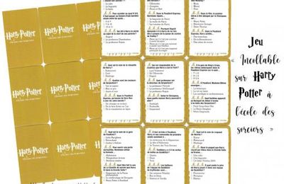 Jeu "Incollable sur HP à l'école des sorciers"