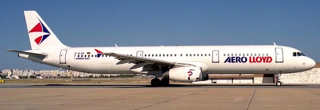 L'appareil impliqué dans l'accident, alors qu'il opérait pour Aero Lloyd, 