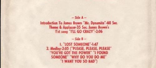 1963 James Brown The Fabulous James Brown Live At The Apollo Vol. 1 King Records K-EP-826 [ US ]