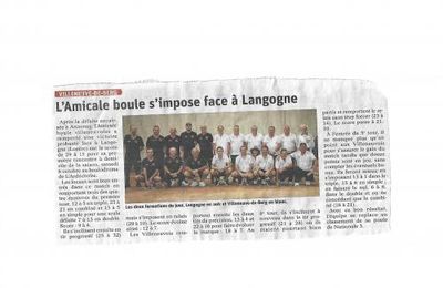 L'amicale boule s'impose face à Langogne / Michel Pastre 