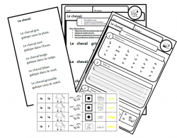 Le cheval: une comptine pour (re)voir les notions de phrase et de mots.