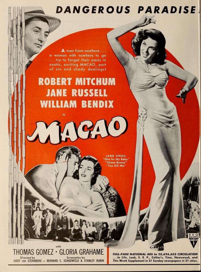MACAO BOX OFFICE USA 1952