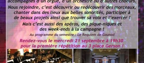 Rentrée SEPTEMBRE 2022