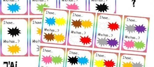 J'ai ... Qui a ... ? I have.... Who has ... ? - Colours