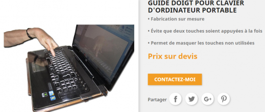 Guides doigts pour clavier d'ordinateur