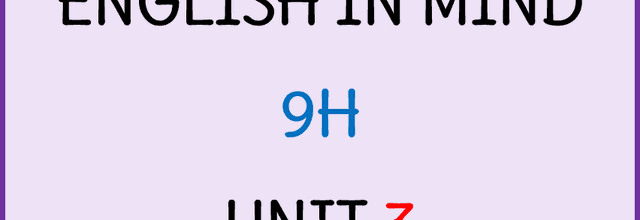 9H ANGLAIS : étiquettes UNIT 3