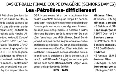 2010-2011 MCA Dames Vainqueur de la Coupe d'Algérie 