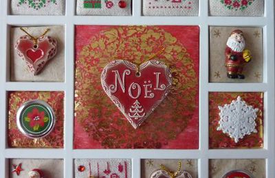 cartes et broderies NOël avec Elisa, Carmela, Rouge petitcoeur...