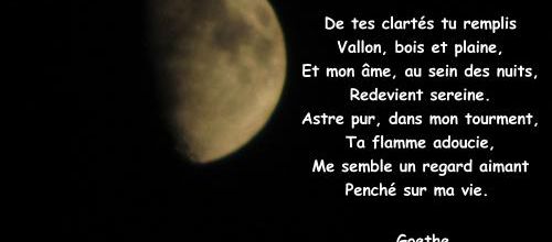 Nuit de Lune de Goethe. Citation en image