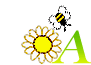 Alphabet, printemps, abeille