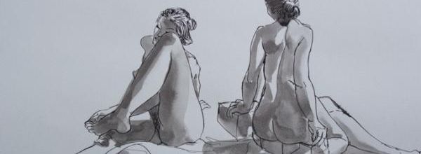 Lundi - Deux poses et un chat