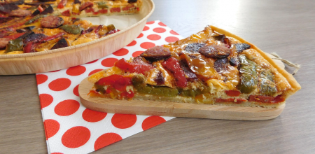 Tarte aux poivrons et chorizo