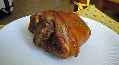 Jarret de porc caramélisé aux fruits secs, épices, boulgour aux légumes