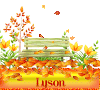 630 - Banc en automne, signature, blinkie,gif animé