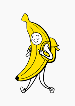 Auxanne aime les bananes