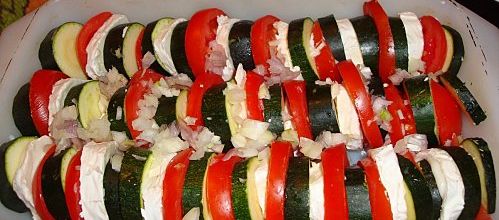 courgettes farcies tomates jambon chèvre
