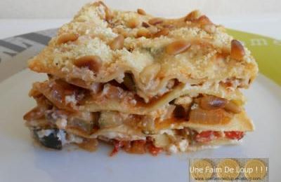 Lasagne de courgette ricotta et pignons