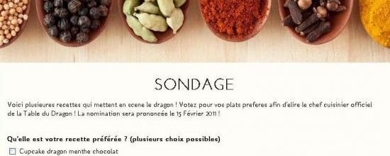 VOTEZ POUR VOTRE RECETTE PREFEREE