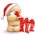 alphabet ourson de Noël