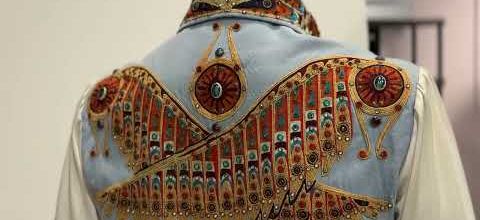 Elvis: Up-Close - Blue Prehistoric Bird Jumpsuit