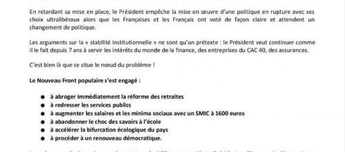 CONTRE LE COUP DE FORCE DE MACRON !