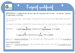 Leçons : L'adjectif qualificatif + entrainement