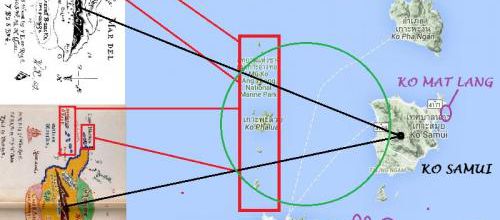 Les petits ilots ou petites îles sur les cartes de KO SAMUI du capitaine Kidd. (Albert Fagioli) (Photo Google Maps)