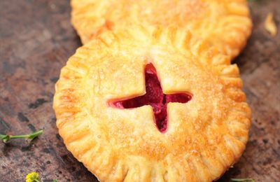 Chaussons feuilletés à la framboise & vanille