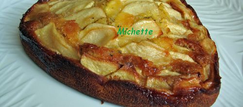 Tarte biscuitée au miel, pomme et thym