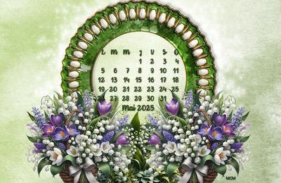 Fond écran calendrier Mai 2025